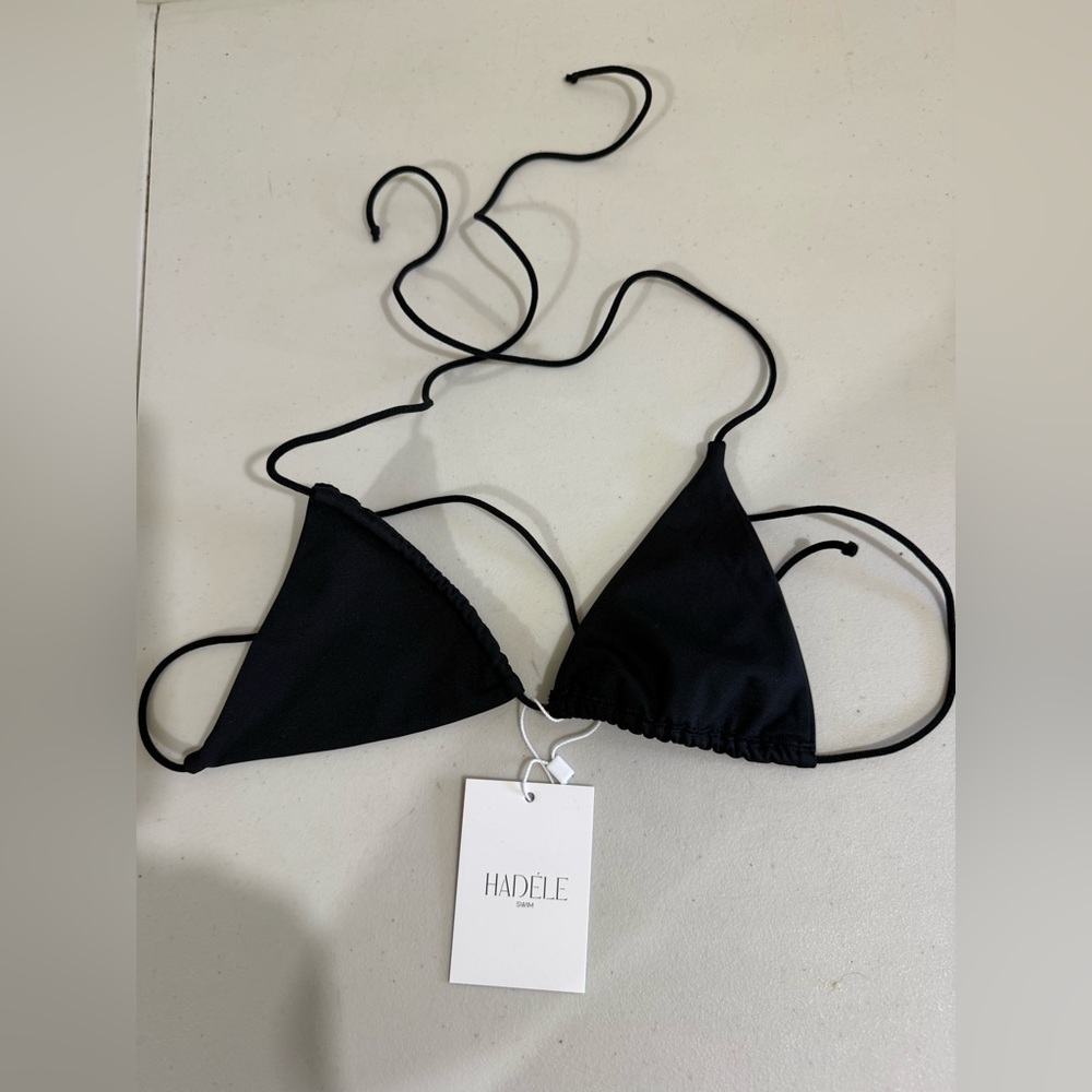 HADÉLE Black Triangle Bikini Top - Women Swim